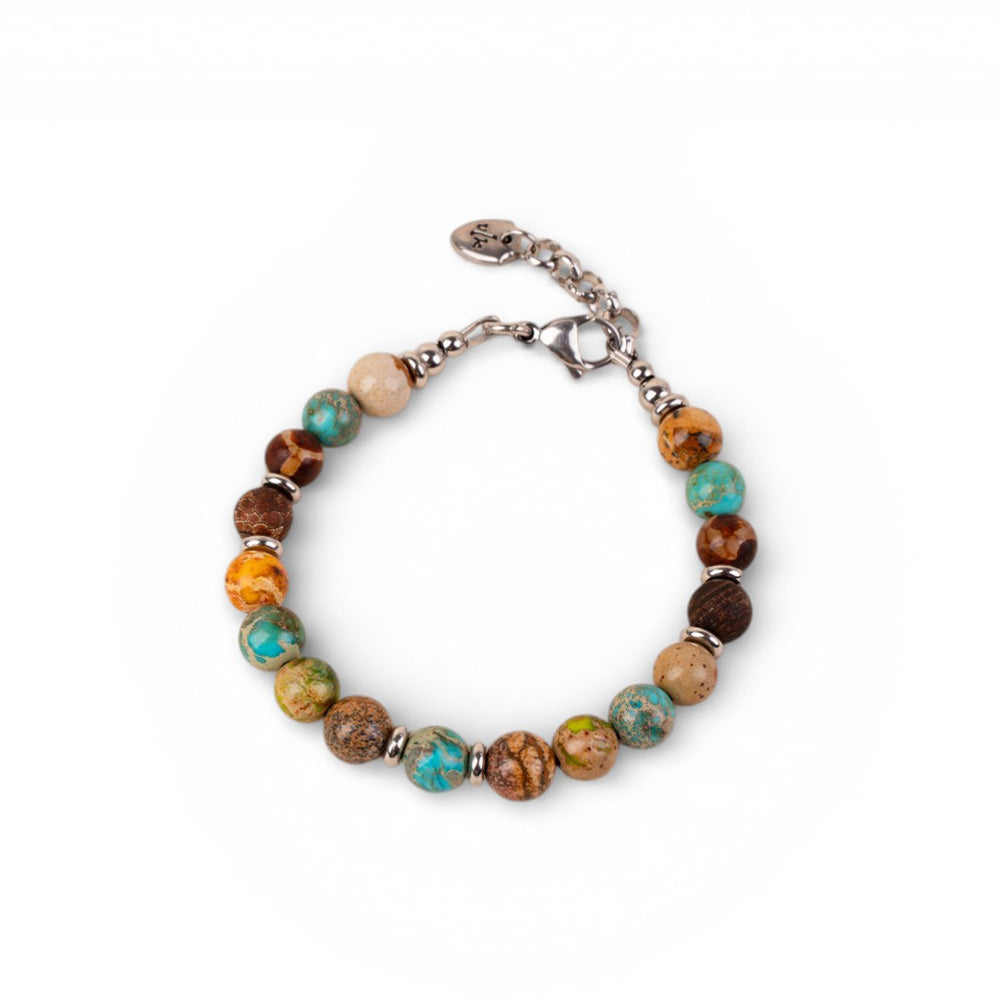 BRACCIALE CON PIETRE DURE COLORATE