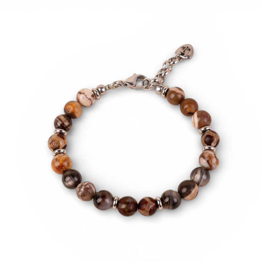 BRACCIALE CON PIETRE DURE COLORATE