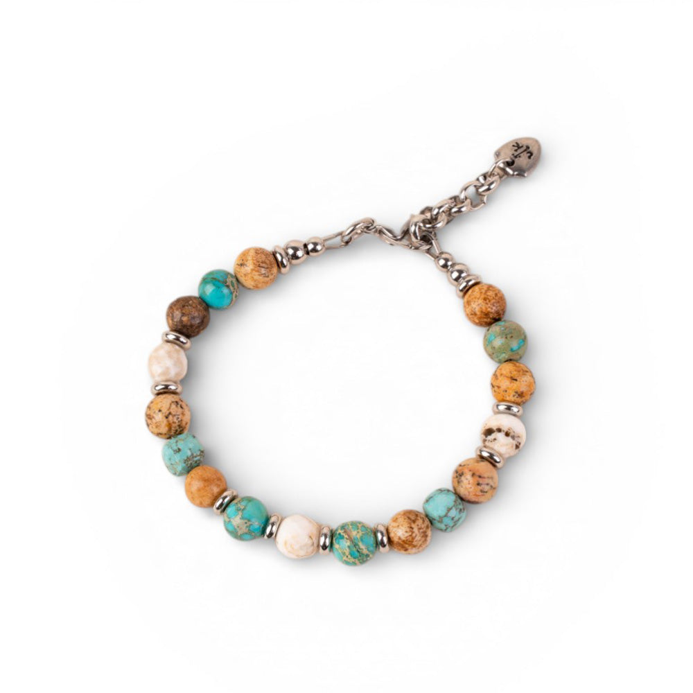 BRACCIALE CON PIETRE DURE COLORATE