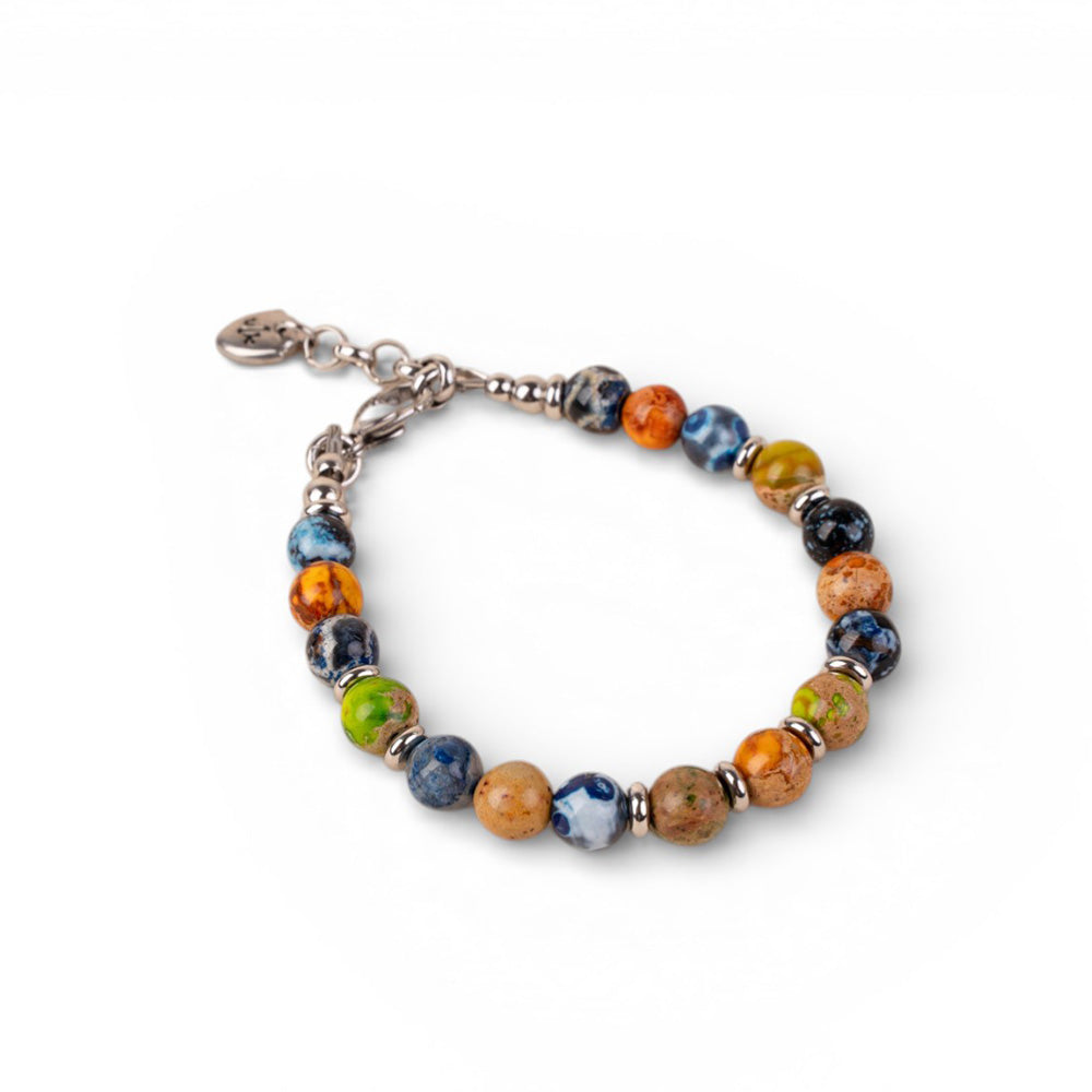 BRACCIALE CON PIETRE DURE COLORATE