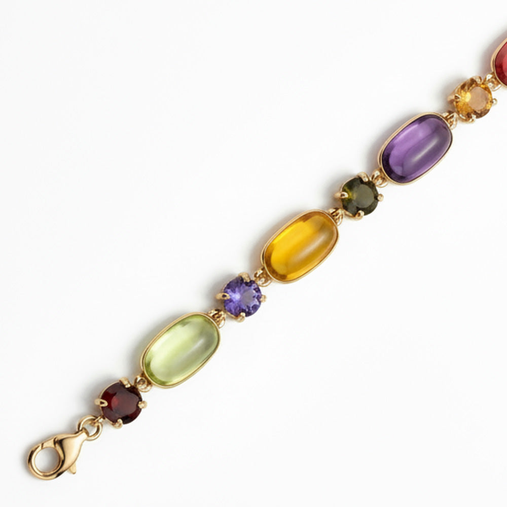 BRACCIALE CON PIETRE ALLUNGATE COLORATE