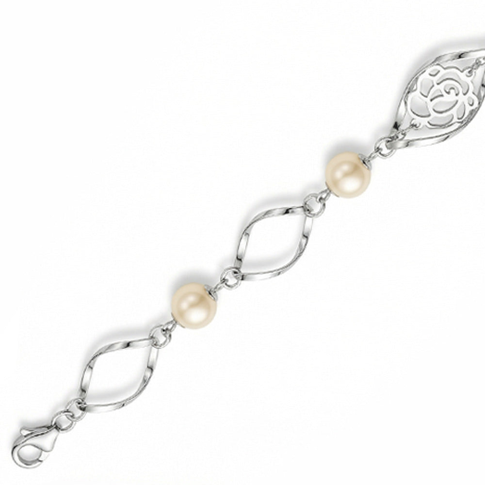 BRACCIALE A SPIRALE CON ROSA MINIMAL