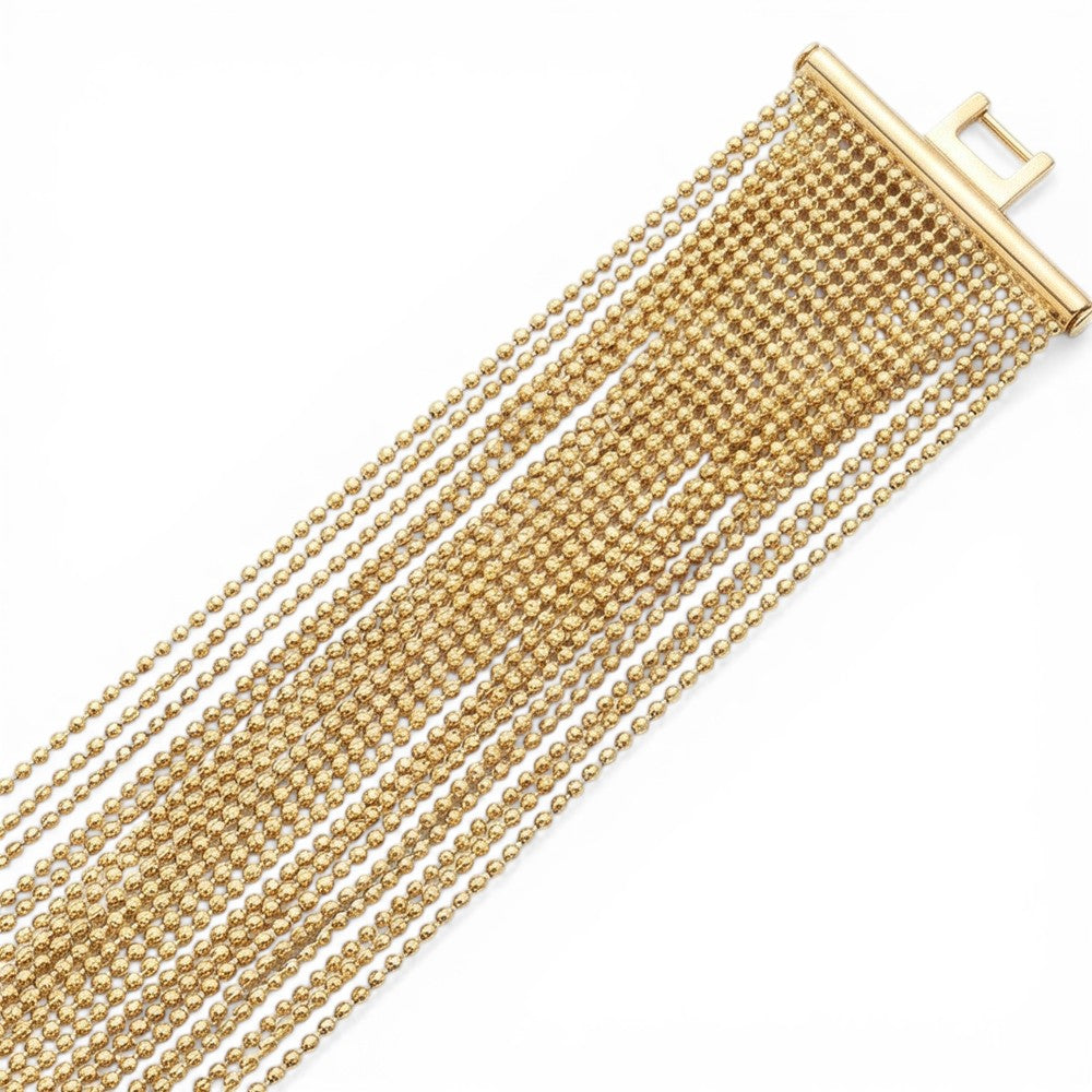 BRACCIALE MULTIFILO CON TEXTURE A PALLINI