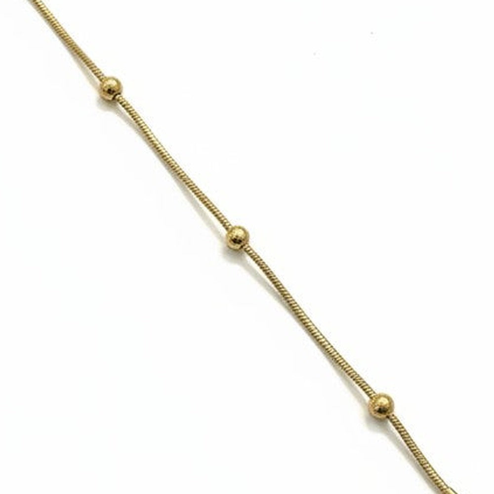 BRACCIALE BASE CODA DI TOPO CON PALLINE MODELLO ROSARIO