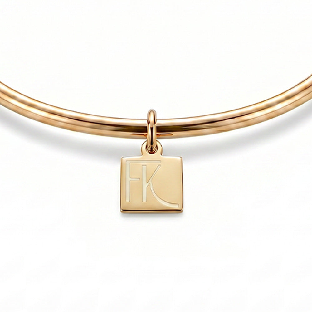 BRACCIALE RIGIDO LISCIO CLASSICO CON CHARM FANATIKERIE