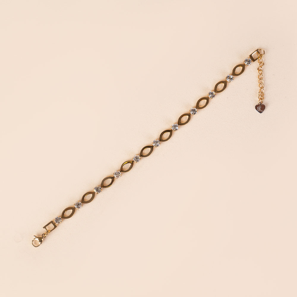 BRACCIALE CON PARTICOLARI OVALI E STRASS
