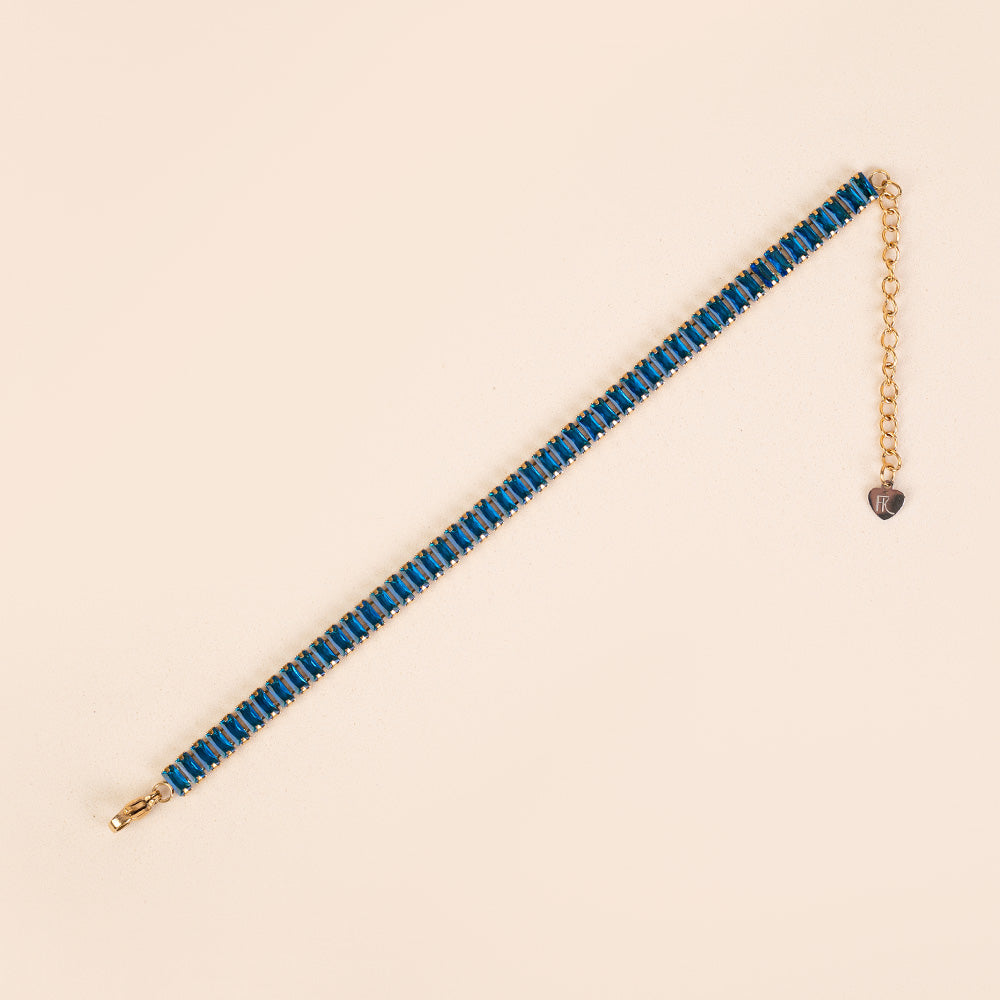 BRACCIALE MODELLO TENNIS CON STRASS RETTANGOLARI