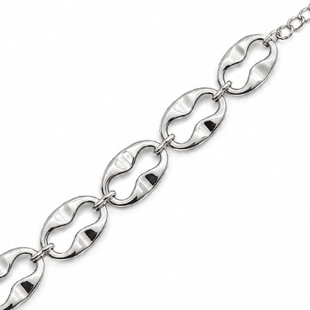 BRACCIALE A CATENA CON MAGLIE ONDULATE