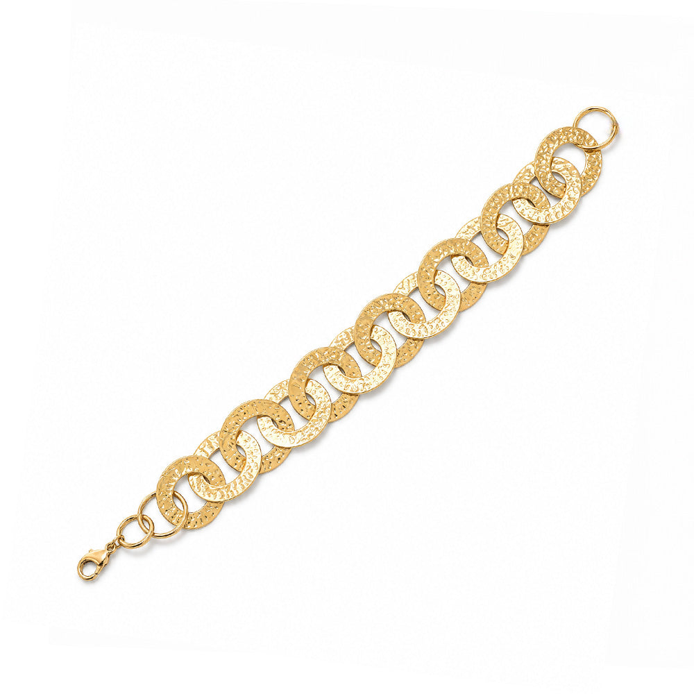 BRACCIALE CERCHI GRANDI CON EFFETO MARTELLATO