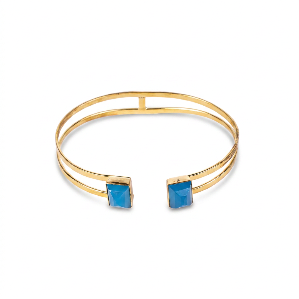 ADJUSTABLE RIGID BRACELET WITH STONES