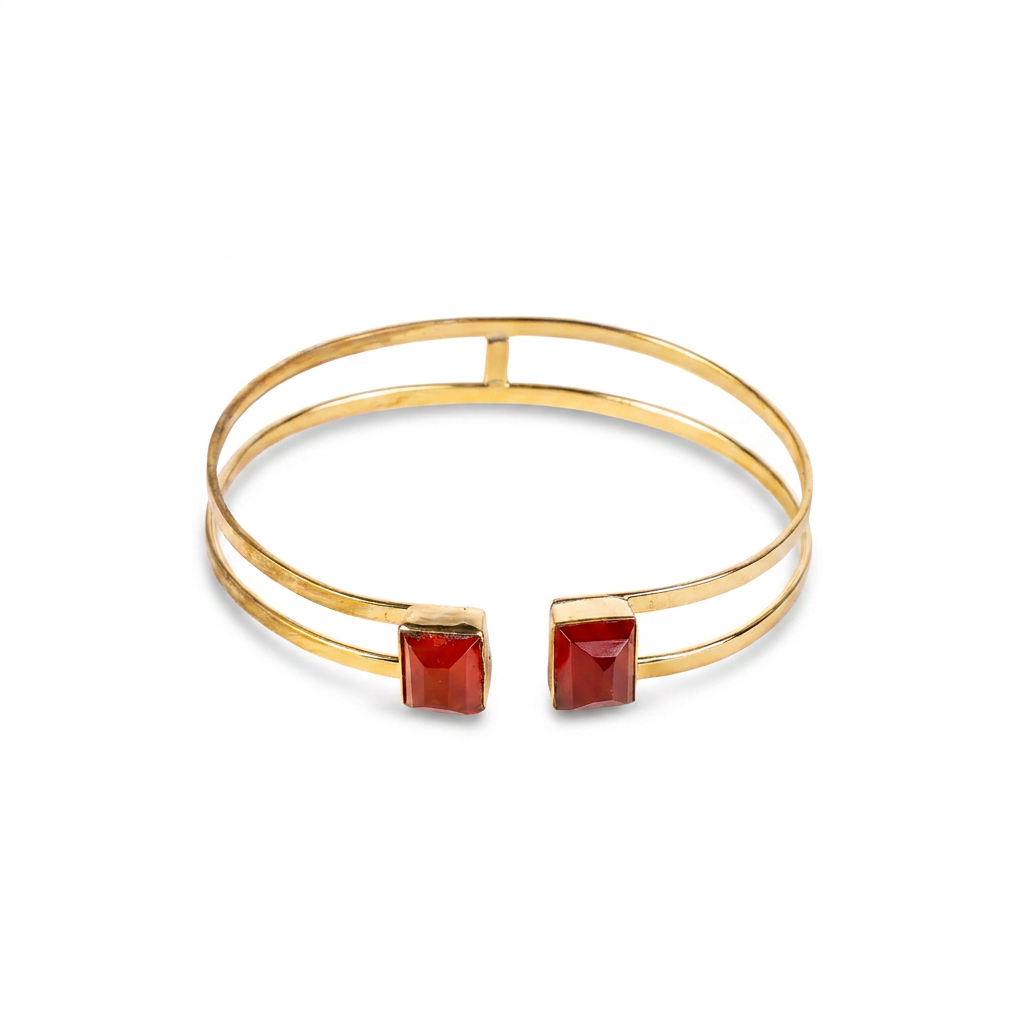 BRACCIALE RIGIDO REGOLABILE CON PIETRE