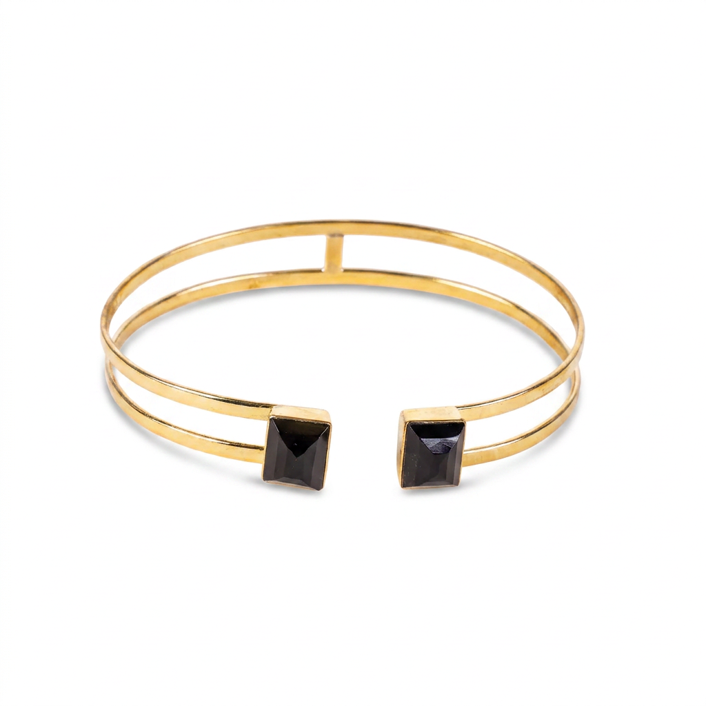 BRACCIALE RIGIDO REGOLABILE CON PIETRE