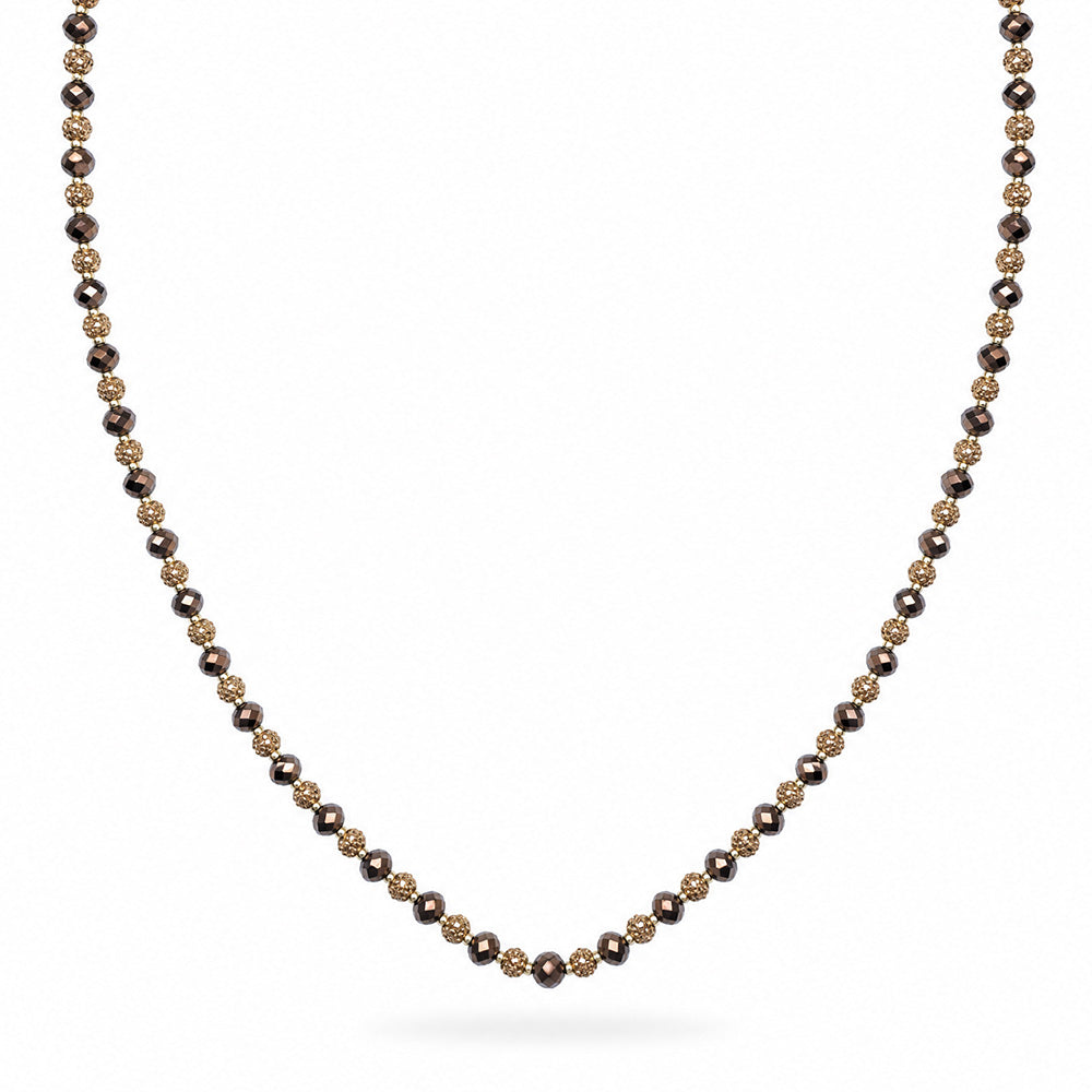 COLLANA LUNGA CON CRISTALLI ALTERNATI