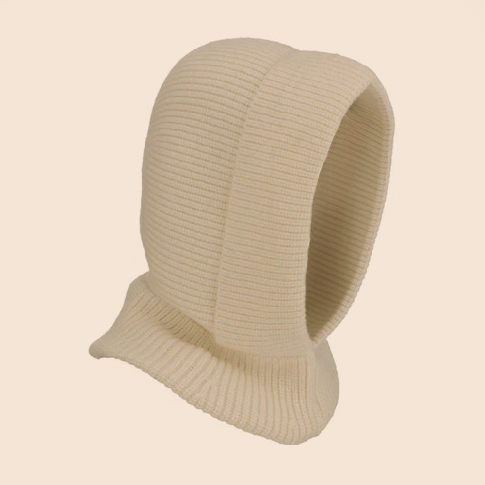 CAPPUCCIO IN MAGLIA CON RISVOLTO