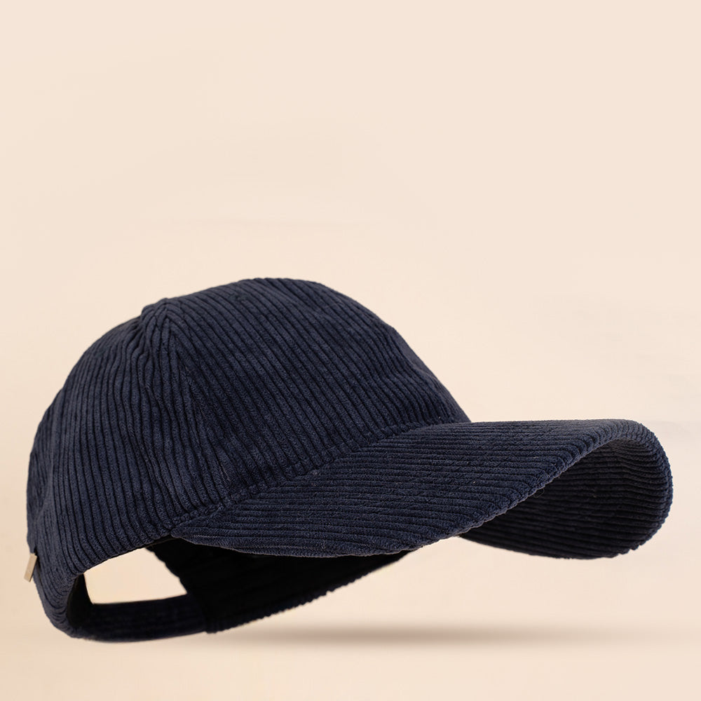 CAPPELLO CON VISIERA IN VELLUTO A COSTINE