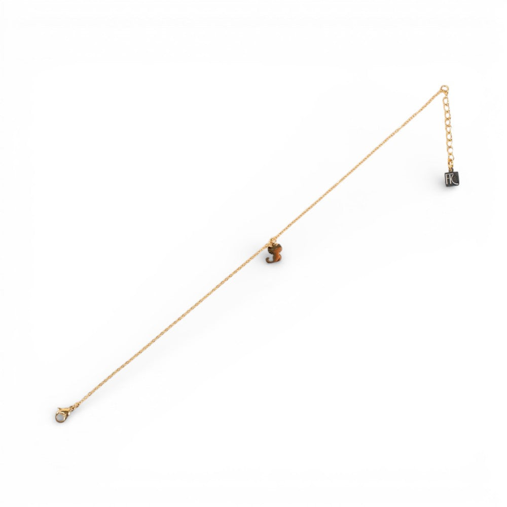 CAVIGLIERA MORBIDA FINA CON GATTO PENDENTE