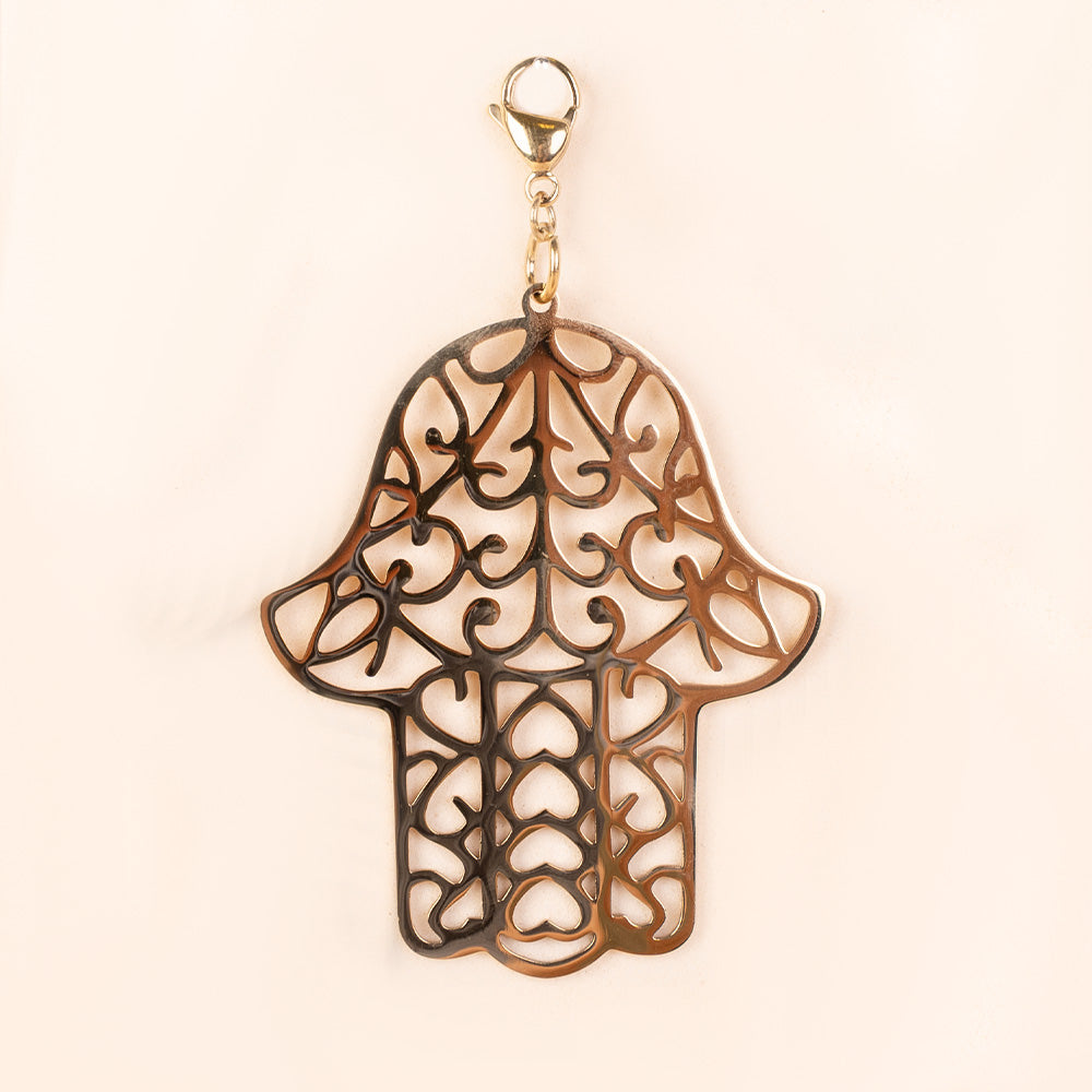 HAND OF FATIMA CARVED PENDANT