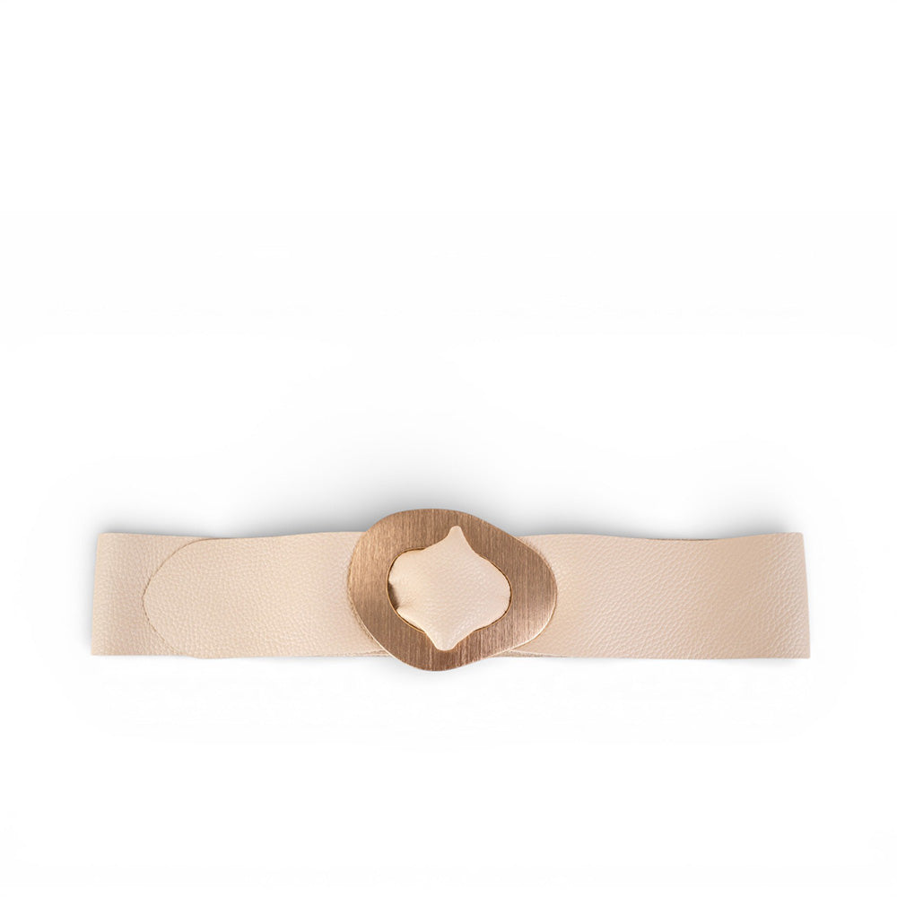 CINTA ALTA SCAMOSCIATA CON FIBBIA SATINATA