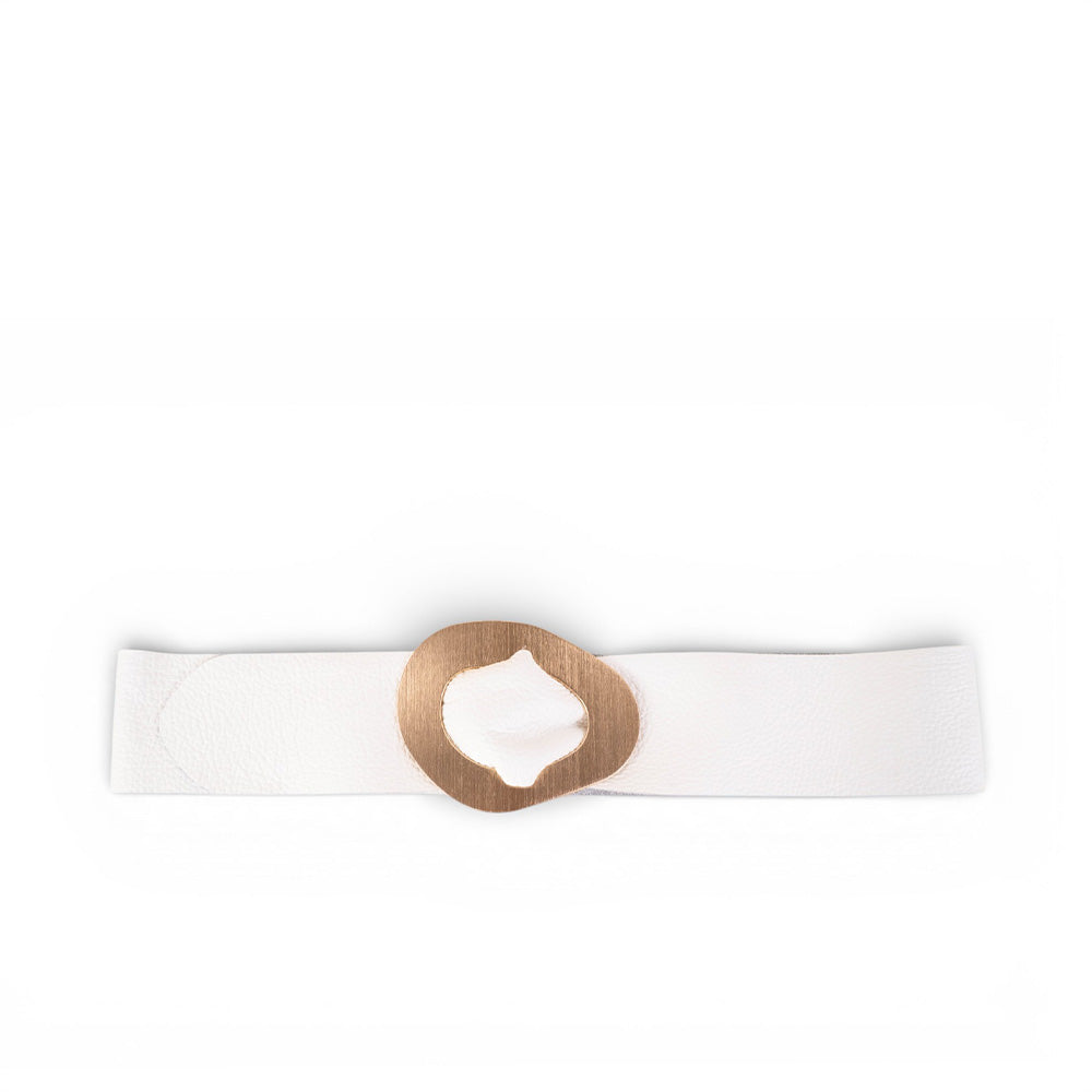 CINTA ALTA SCAMOSCIATA CON FIBBIA SATINATA