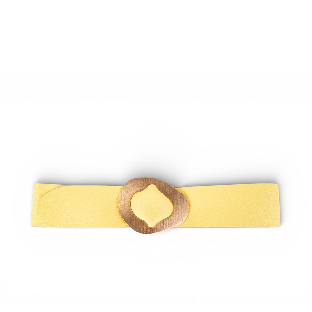 CINTA ALTA SCAMOSCIATA CON FIBBIA SATINATA