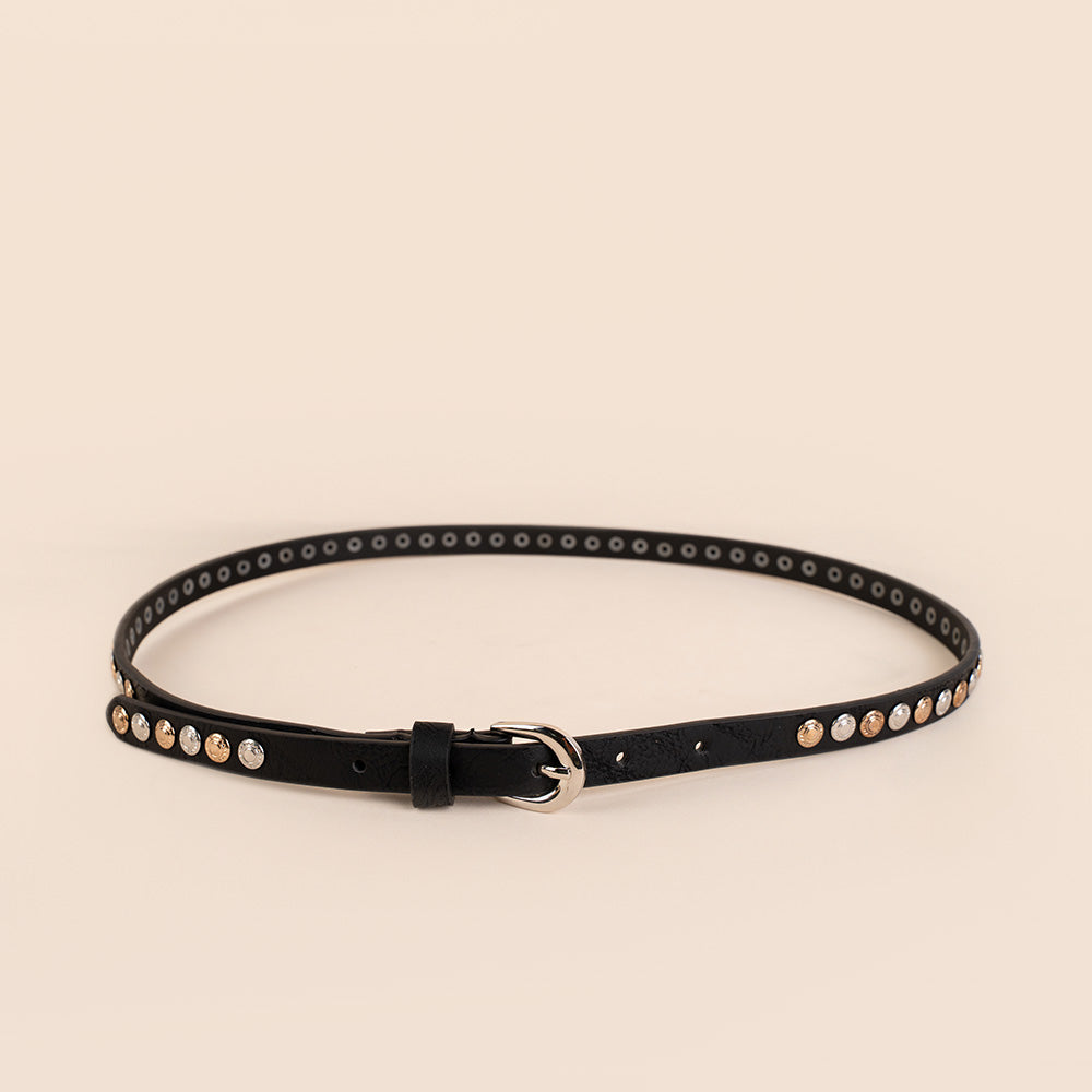 CINTURA FINA CON BORCHIE LAVORATE MULTICOLOR