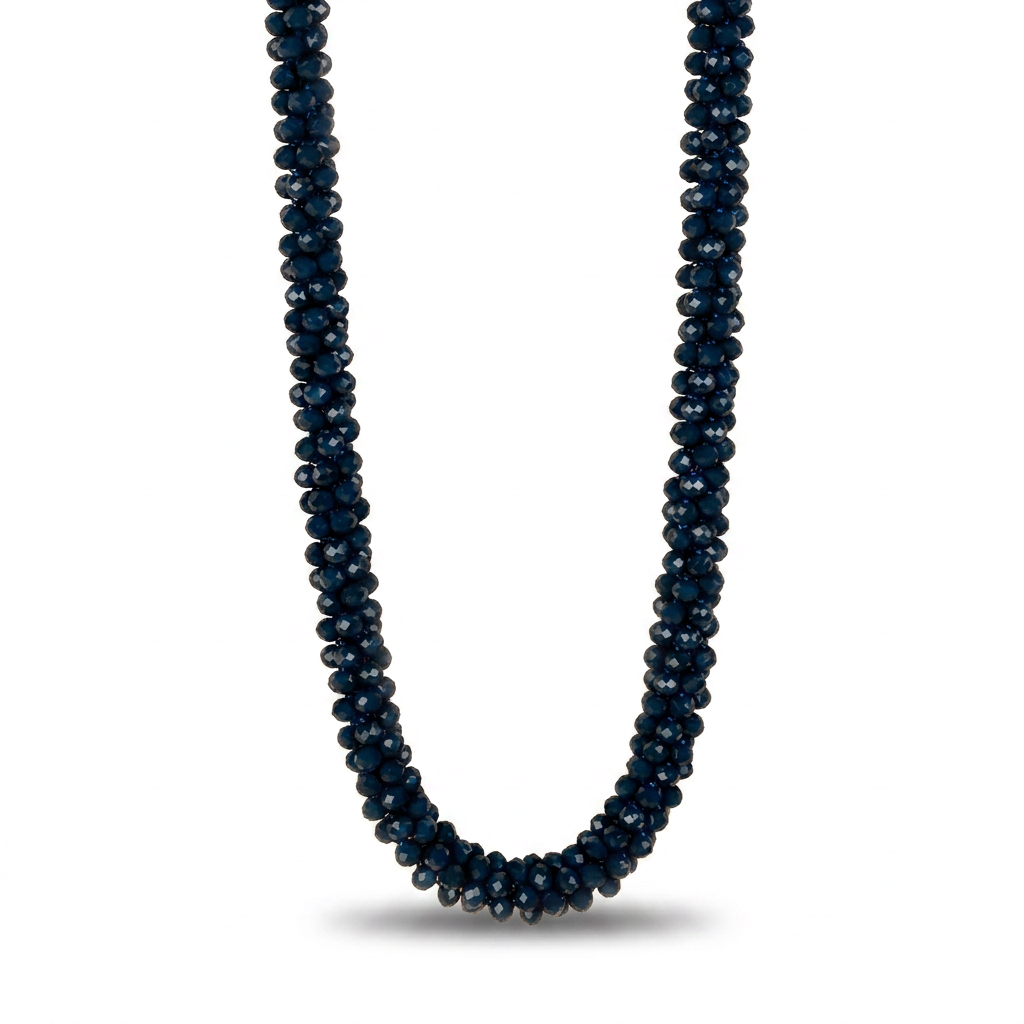 FACETED CRYSTAL CHOKER NECKLACE
