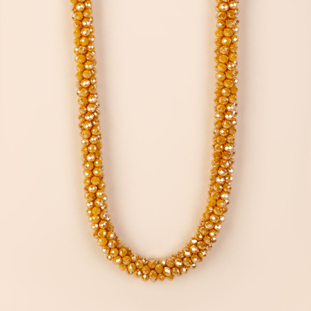COLLANA GIROCOLLO CRISTALLI SFACCETTATI E CHIUSURA A CALAMITA