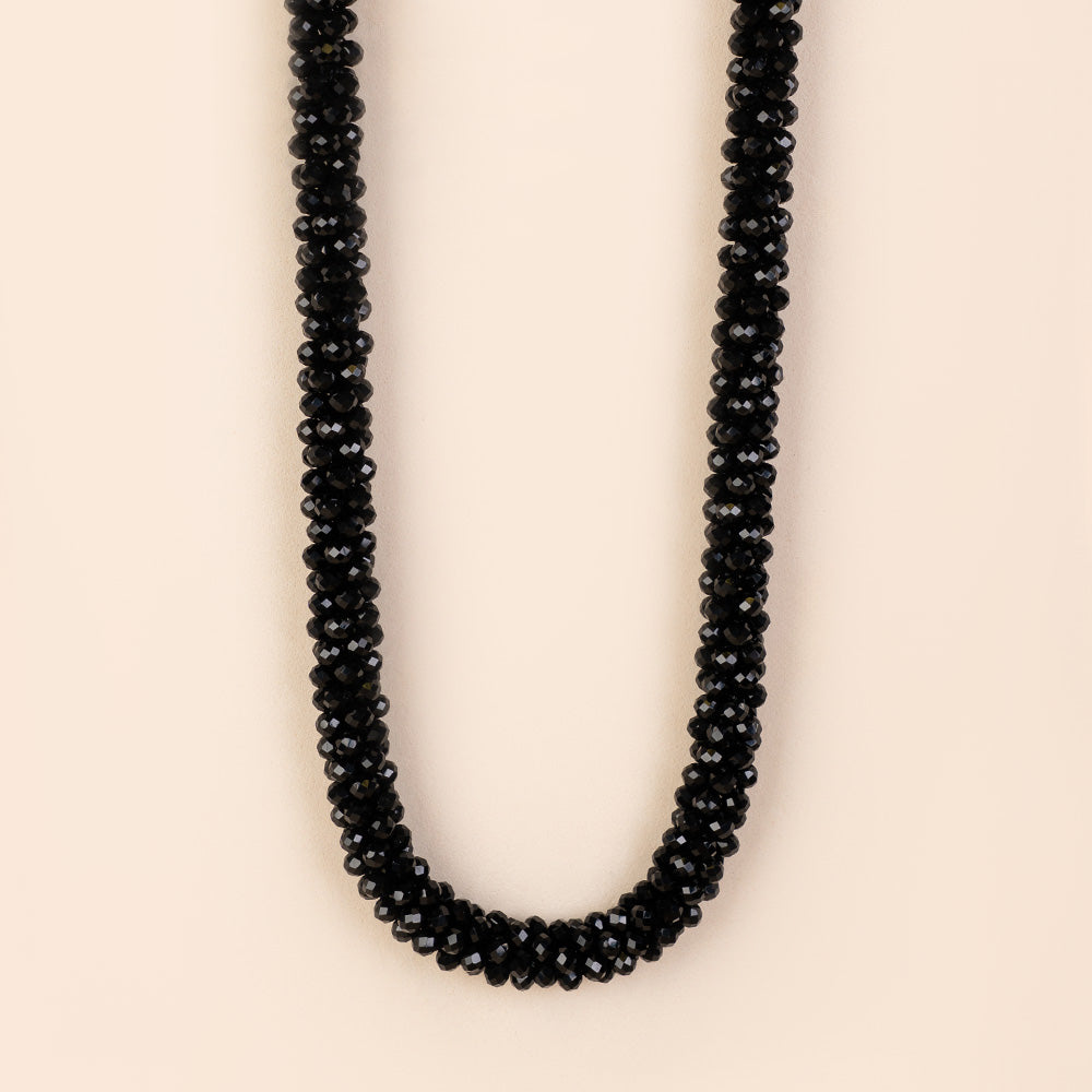 COLLANA GIROCOLLO CRISTALLI SFACCETTATI E CHIUSURA A CALAMITA