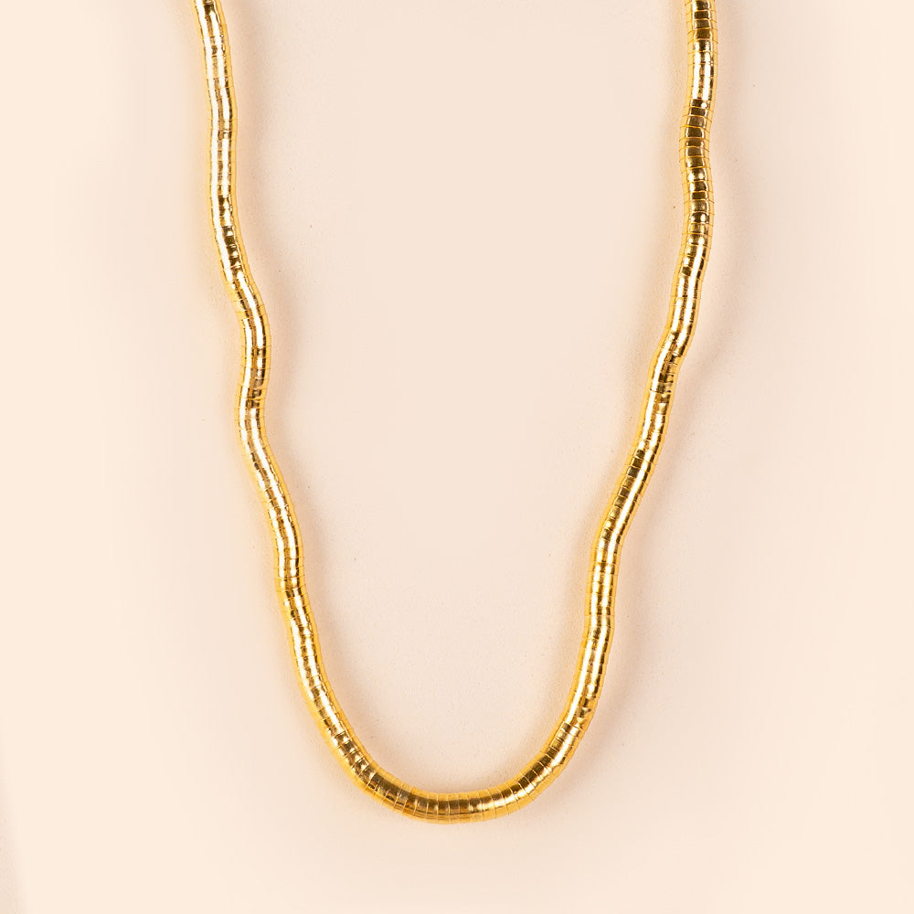 LONG ROUND SNAKE MODELLABLE NECKLACE
