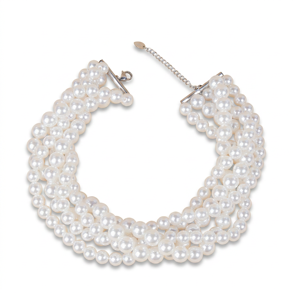 MULTI-STRAND PEARL NECKLACE