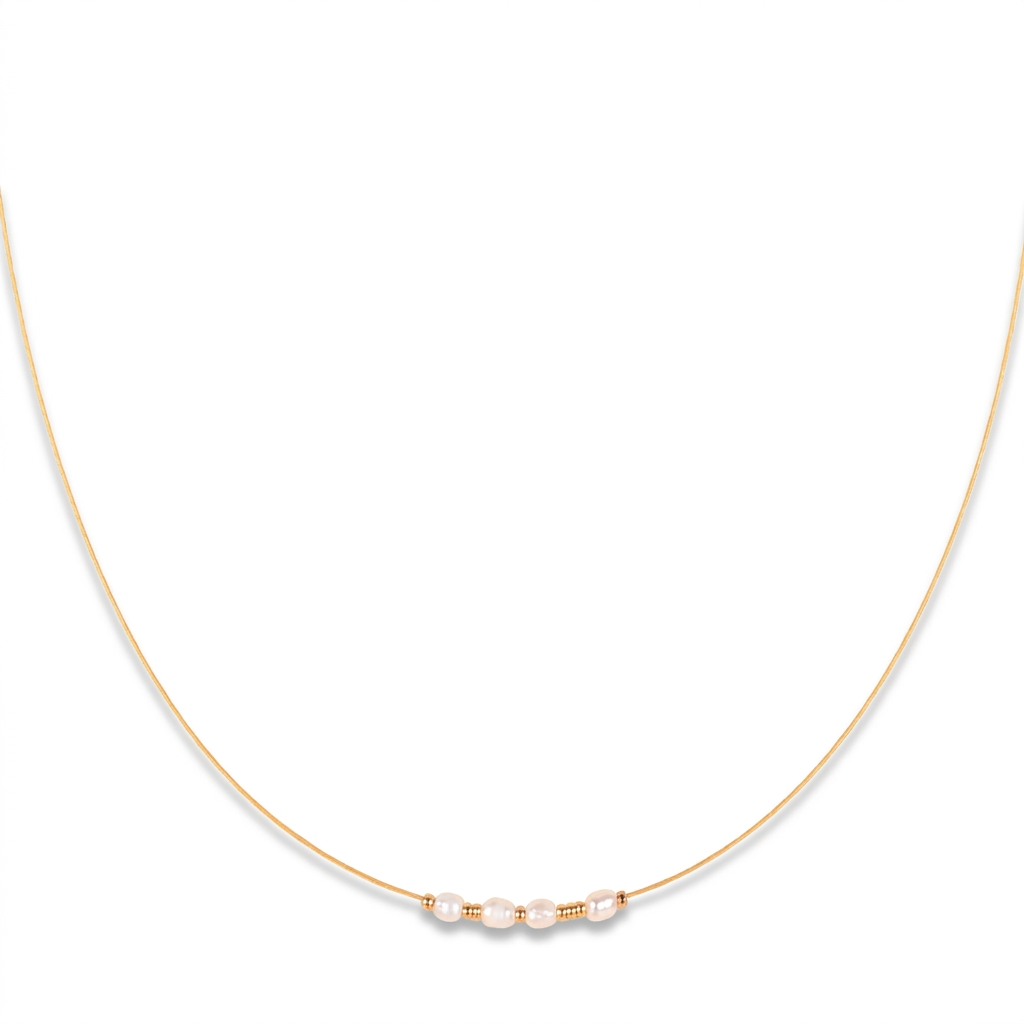 THIN BEADED CHOKER NECKLACE