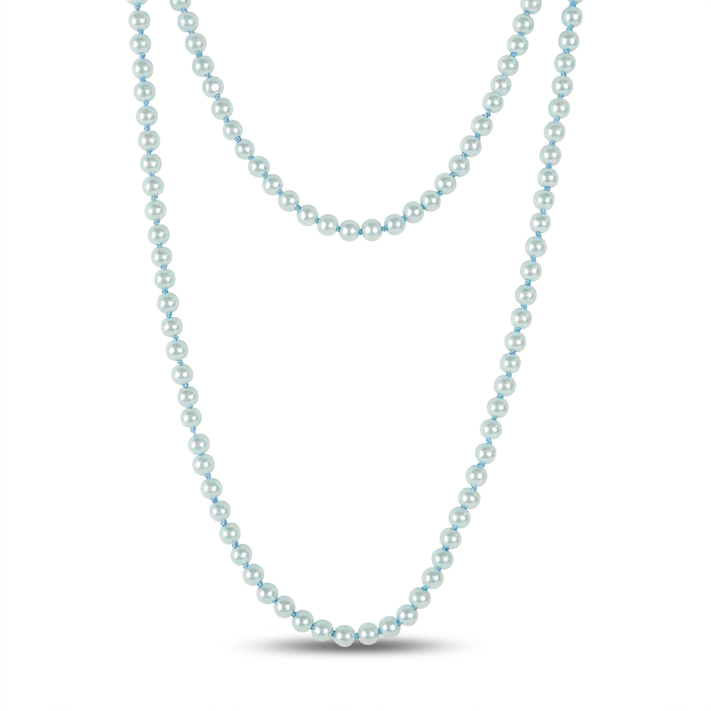 COLLANA LUNGA DI PERLE COLORATE