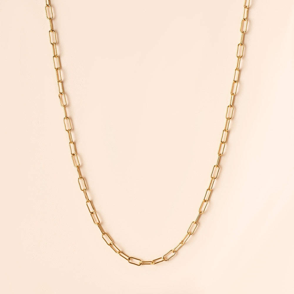 COLLANA LUNGA A CATENA CON MAGLIE RETTANGOLARI