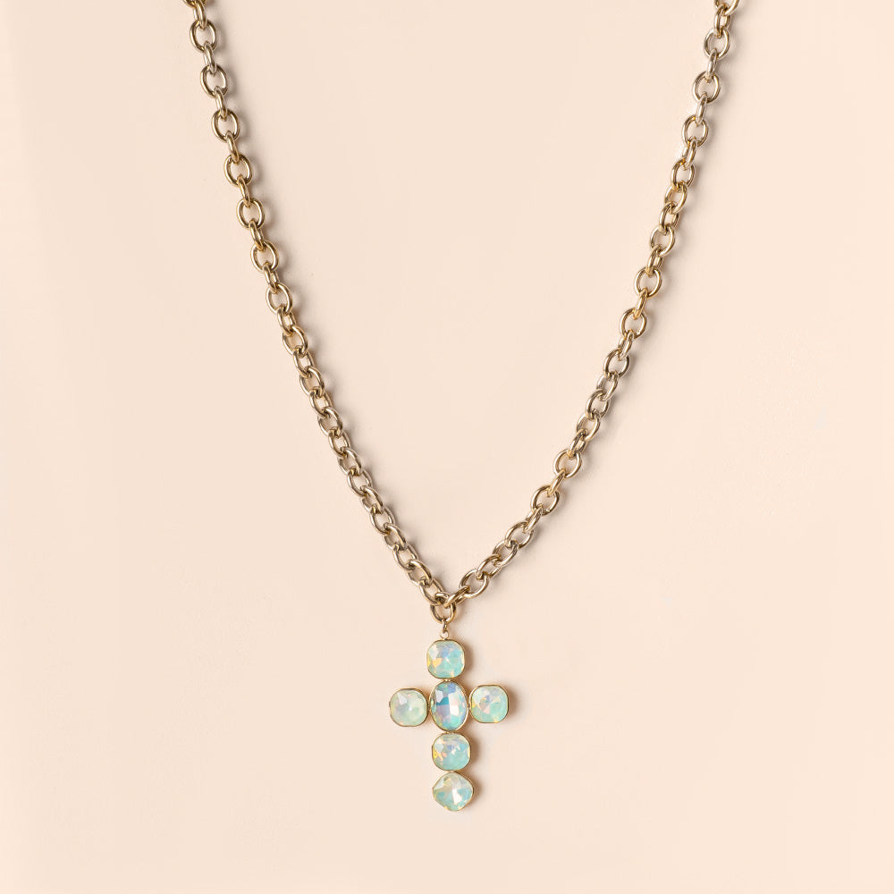 COLLANA GIROCOLLO A CATENA CON CROCE GRANDE