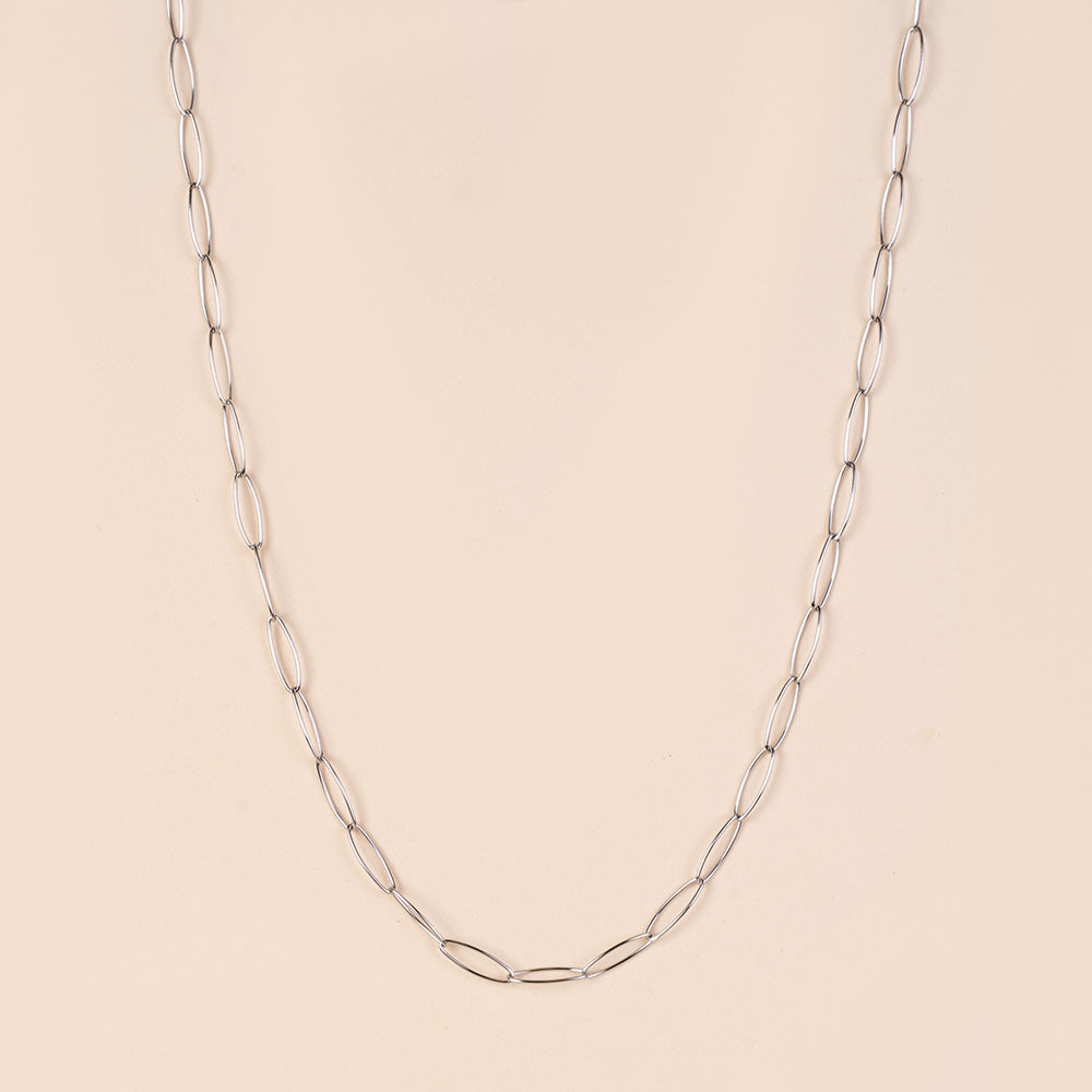 COLLANA LUNGA A CATENA CON MAGLIE RETTANGOLARI