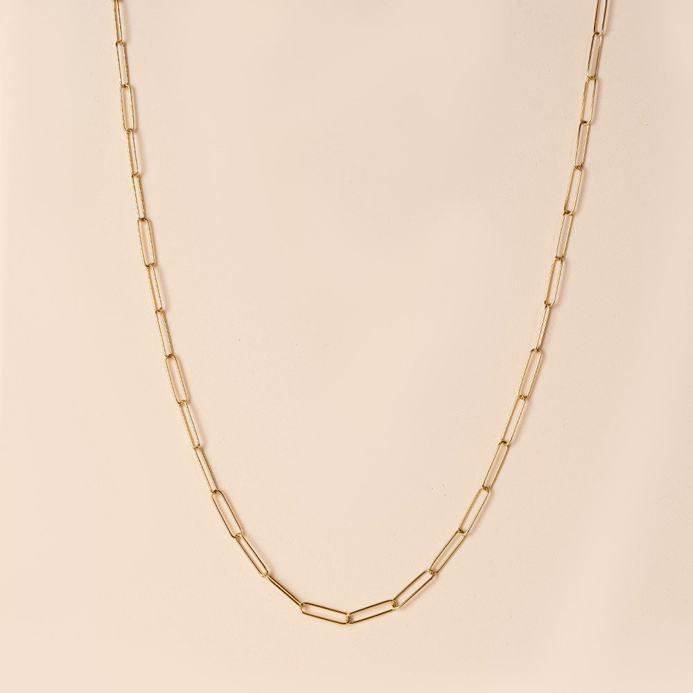 COLLANA LUNGA A CATENA CON MAGLIE RETTANGOLARI