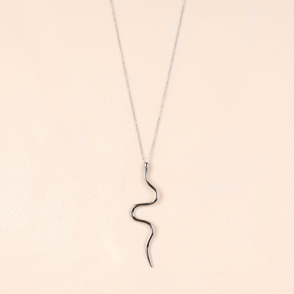 COLLANA GIROCOLLO  CON PENDENTE A SERPENTE STILIZZATO