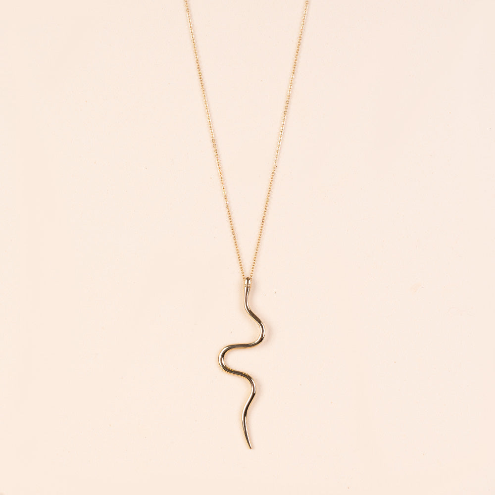 COLLANA GIROCOLLO  CON PENDENTE A SERPENTE STILIZZATO