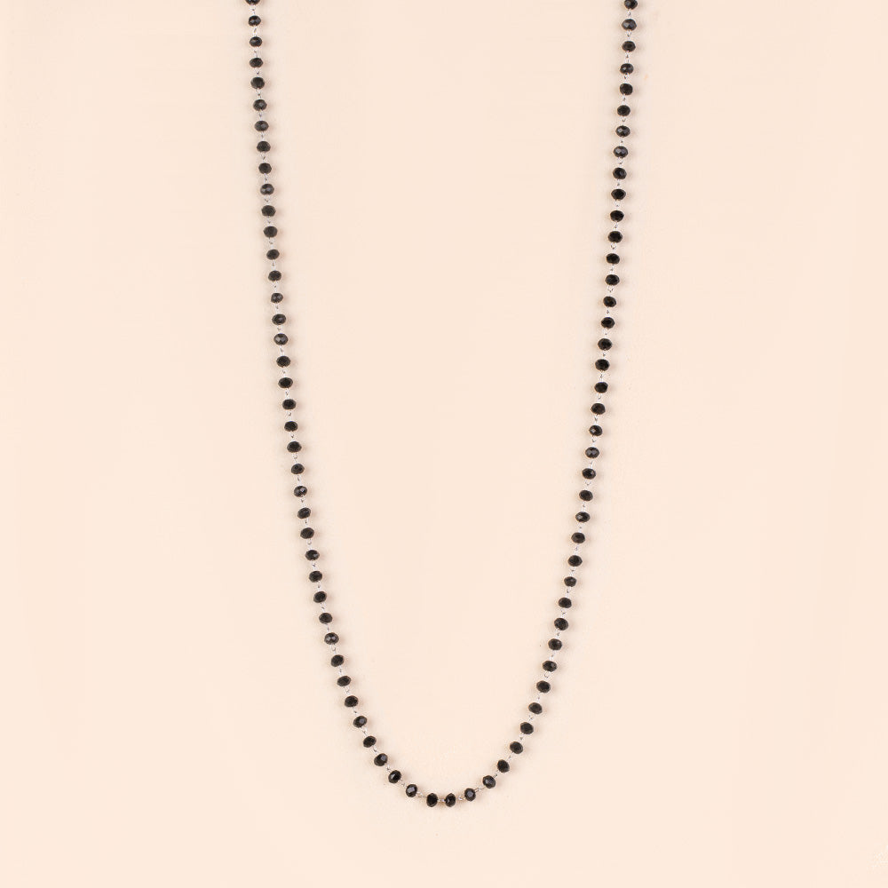 BLACK CRYSTAL CHOKER NECKLACE