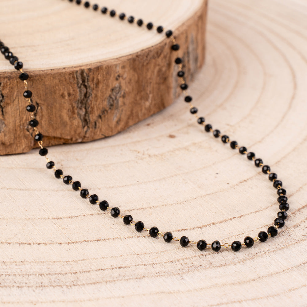 COLLANA GIROCOLLO CON CRISTALLI NERI