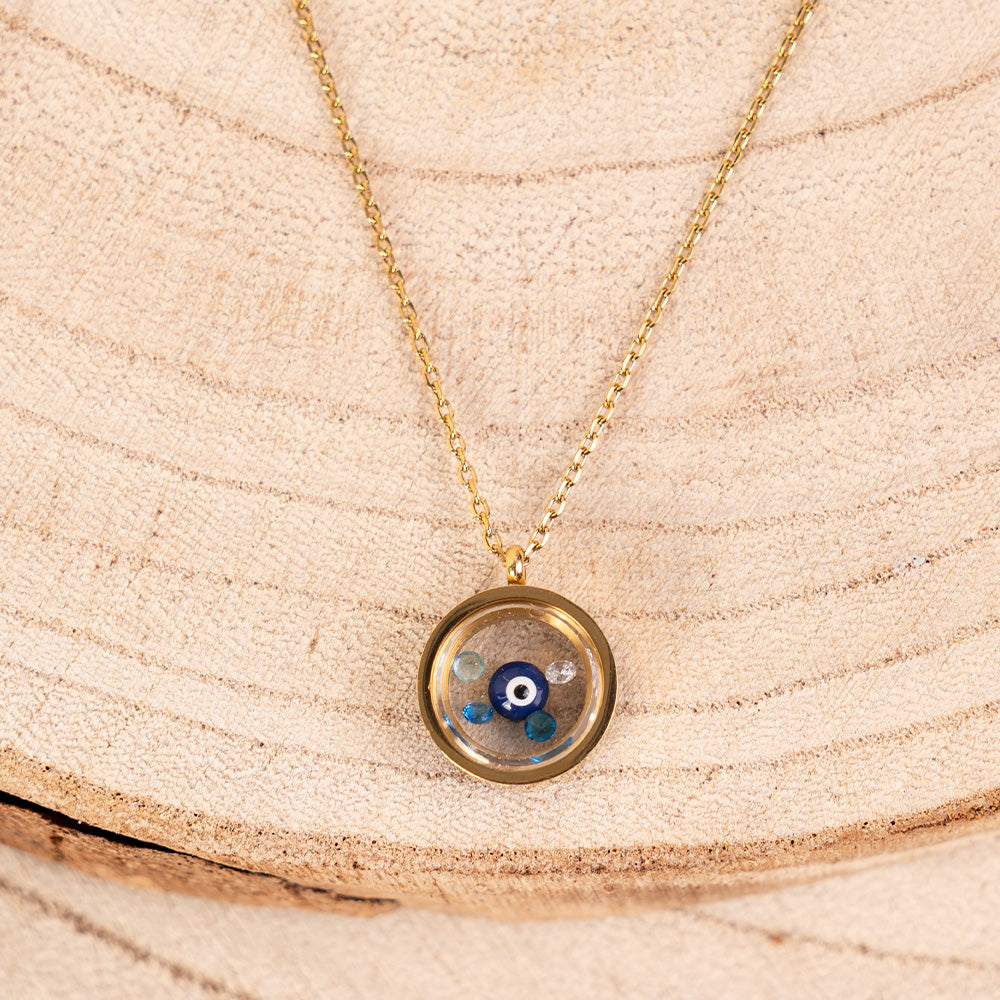 CHOKER NECKLACE WITH ALLAH EYE PENDANT