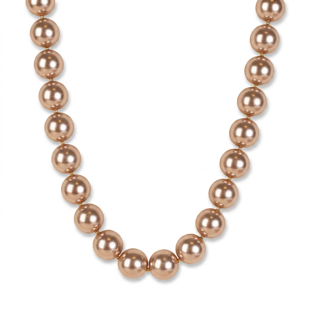 COLLANA GIROCOLLO CON PERLE SPECCHIATE LUCIDE GRANDI