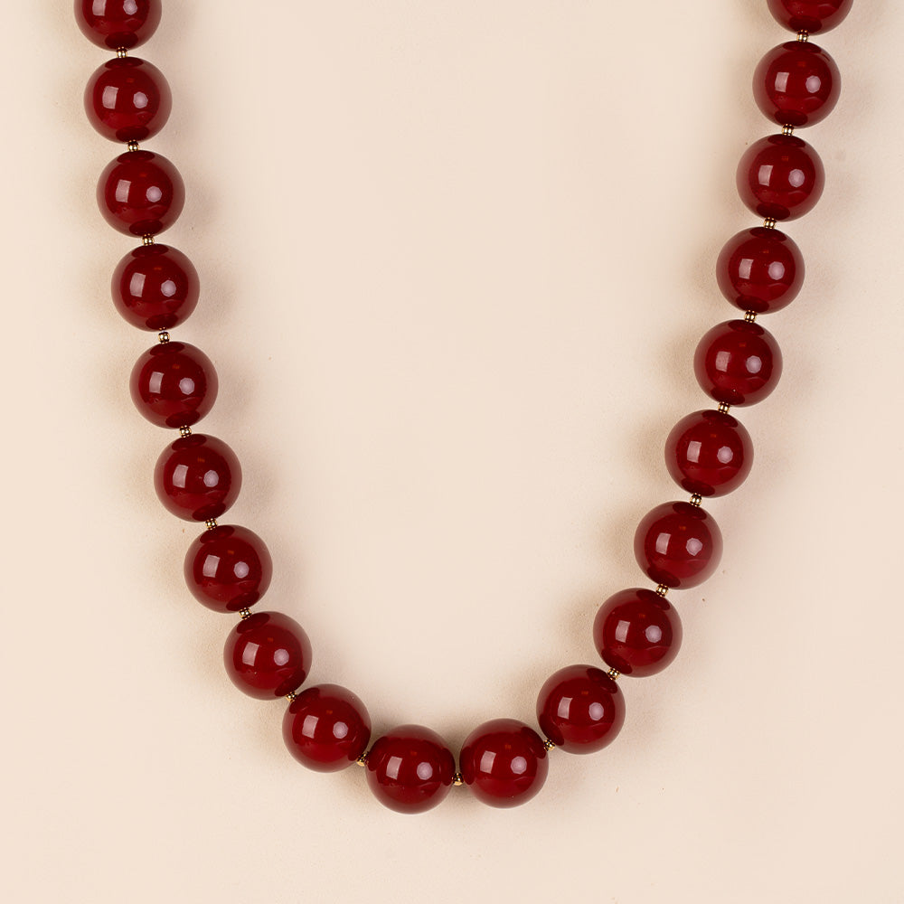 COLLANA GIROCOLLO CON PERLE SPECCHIATE LUCIDE GRANDI