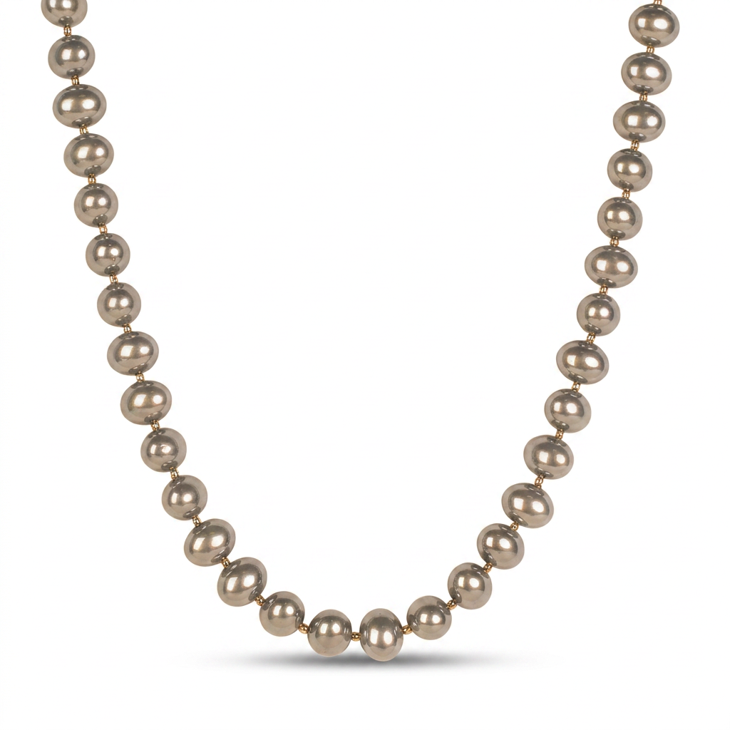 CHOKER NECKLACE WITH OVAL PEARLS