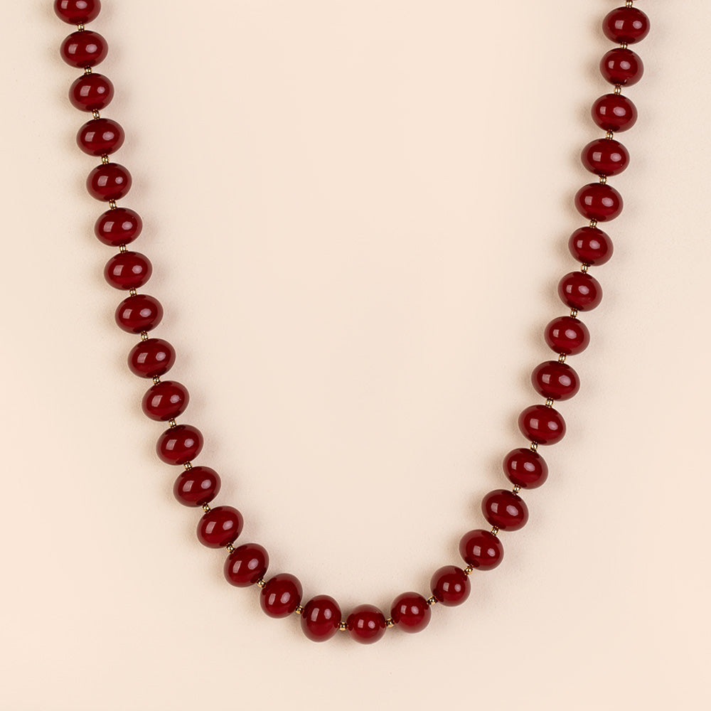 COLLANA GIROCOLLO CON PERLE OVALI