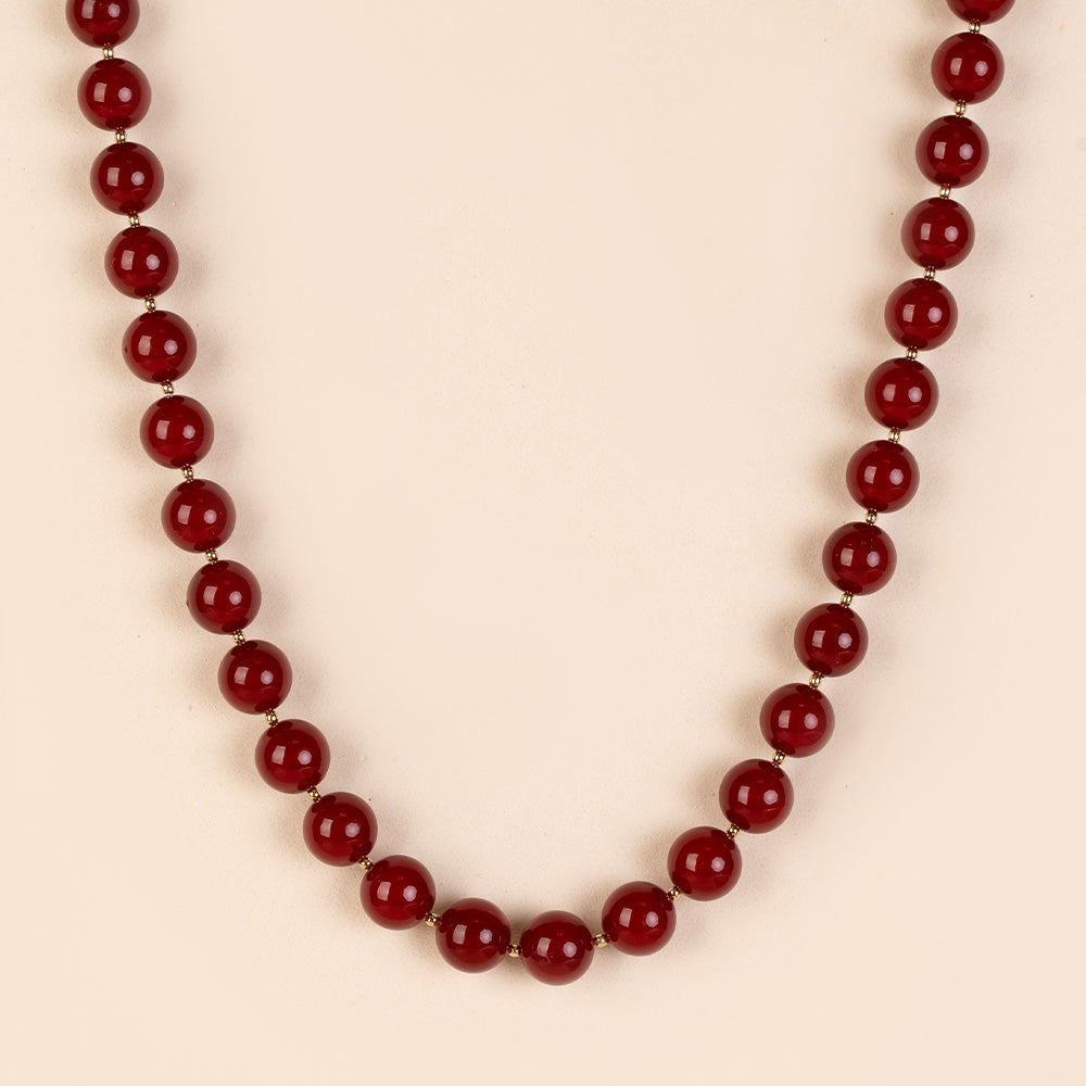 COLLANA GIROCOLLO CON PERLE SPECCHIATE LUCIDE