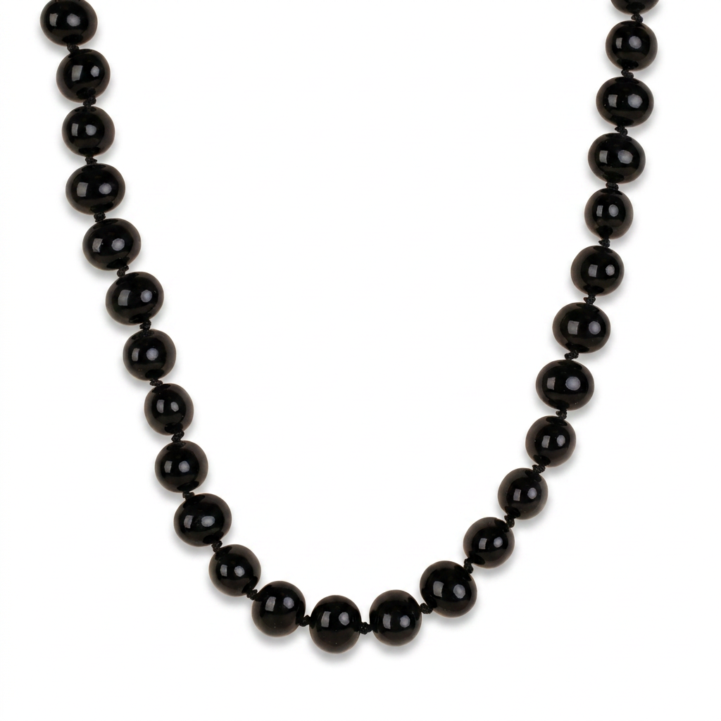 COLLANA GIROCOLLO CON PERLE OVALI MEDIE