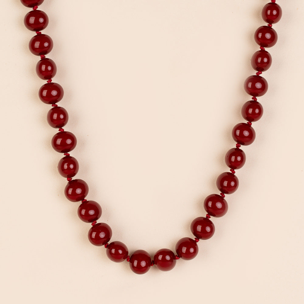 COLLANA GIROCOLLO CON PERLE OVALI MEDIE