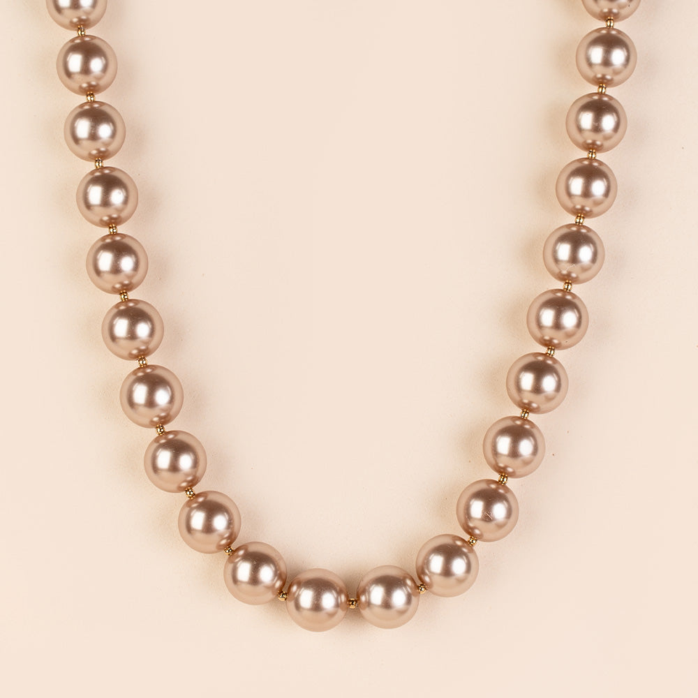 COLLANA GIROCOLLO CON PERLE SPECCHIATE LUCIDE MEDIO-GRANDI