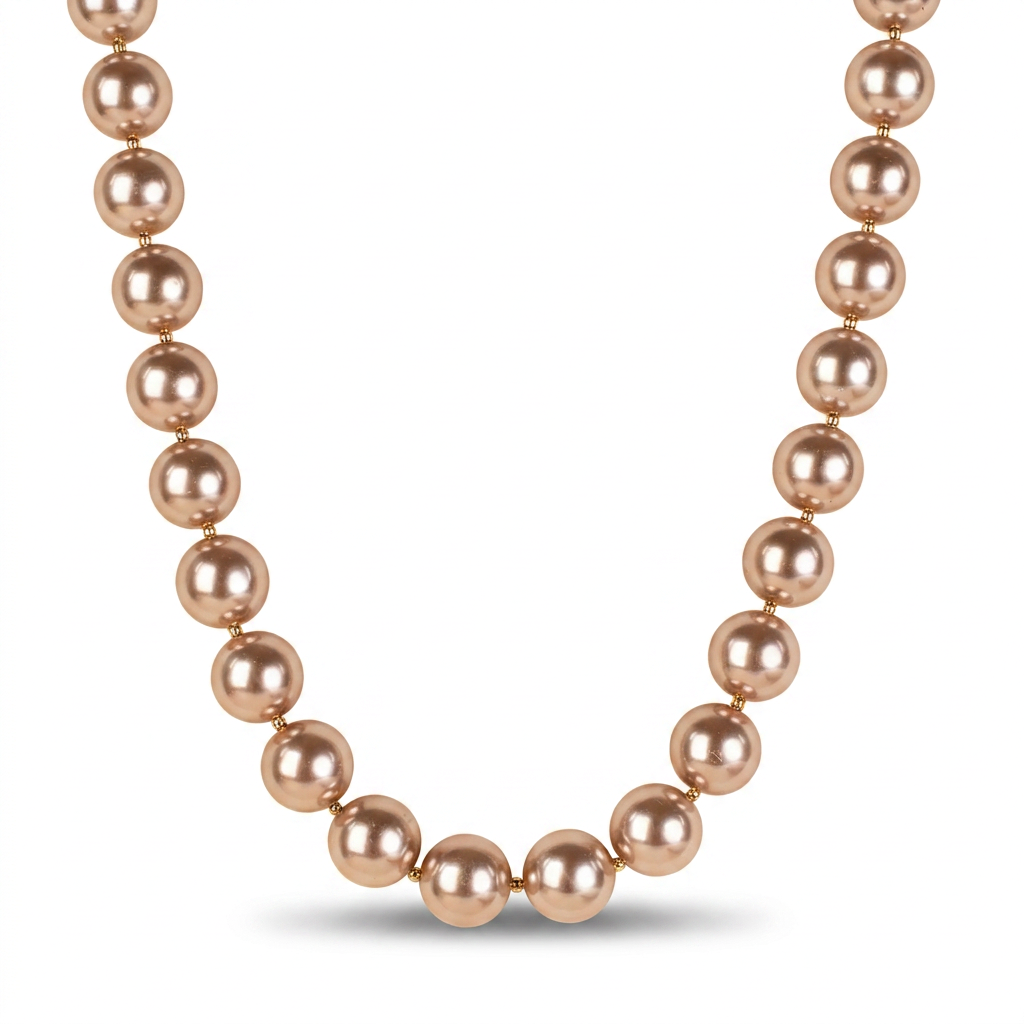 COLLANA GIROCOLLO CON PERLE SPECCHIATE LUCIDE MEDIO-GRANDI